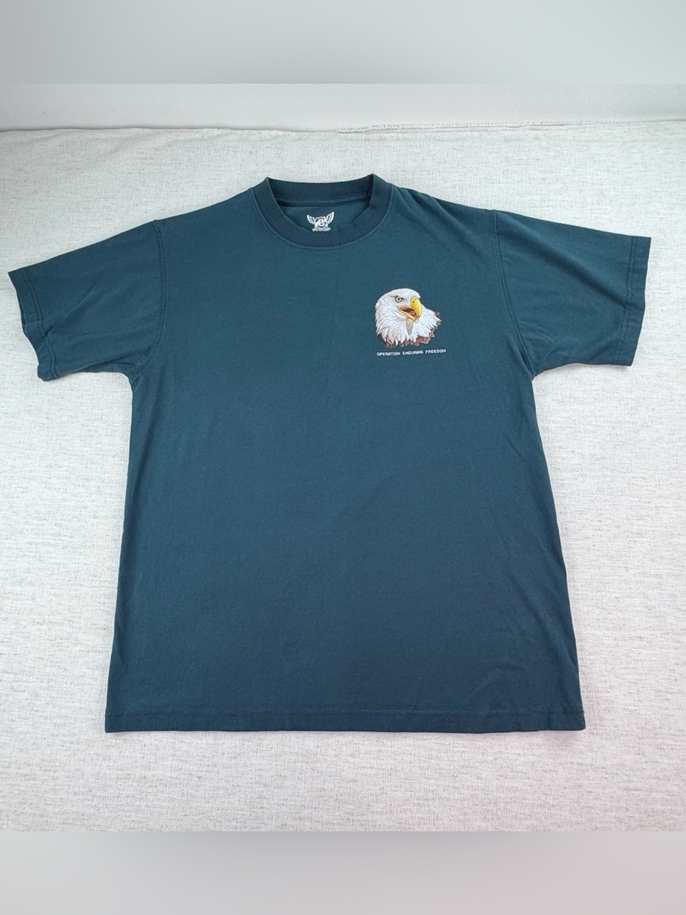 Patriotic Eagle Operation Enduring Freedom Military Memorial Graphic Tee Men's L